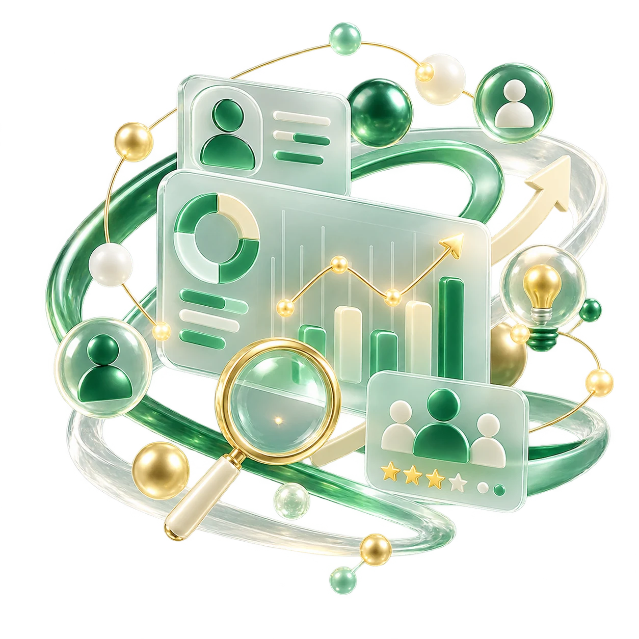 Glass 3D recruitment analytics dashboard and talent intelligence tools